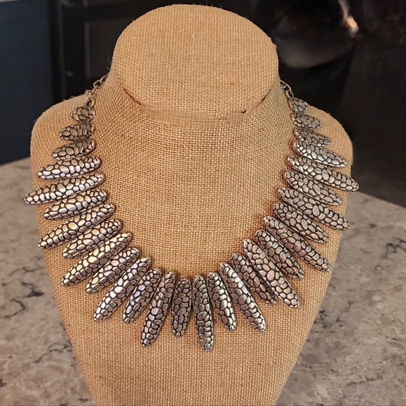 Silver Boho Statement Necklace - Picture 6 of 16